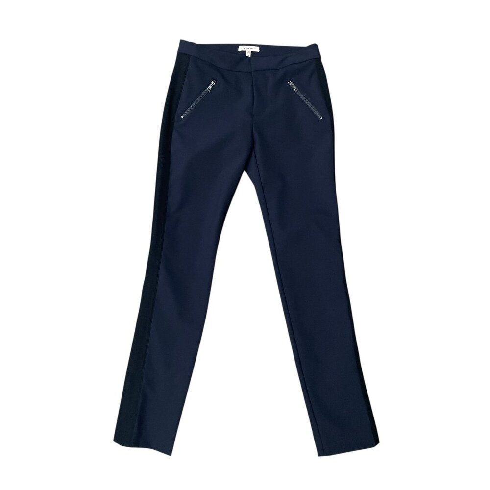 Rebecca Taylor Ava Techy Slim Super Stretch Pants Tuxedo Side Panel Size 2 x 29L